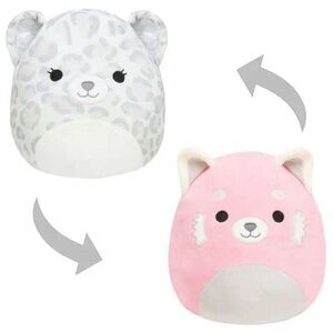 Flip-A-Mallow Dohna The Snow Leopard and Mischa The Pink Panda Squishmallows